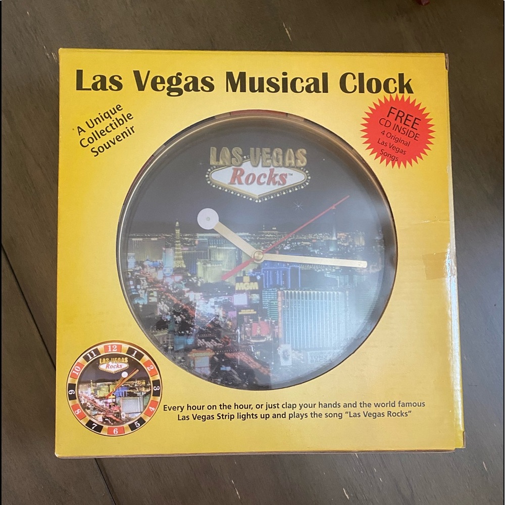 Vintage Las Vegas Musical Clock